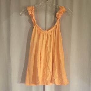 Old Navy Peach Ruffle Strap Tank Top